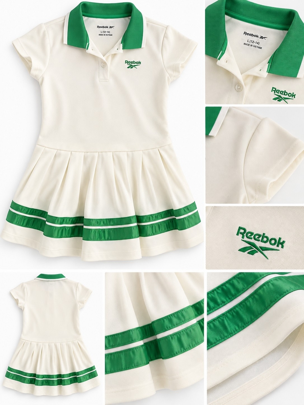 Reebok Girls Color Block Polo Dress Size Medium (8)